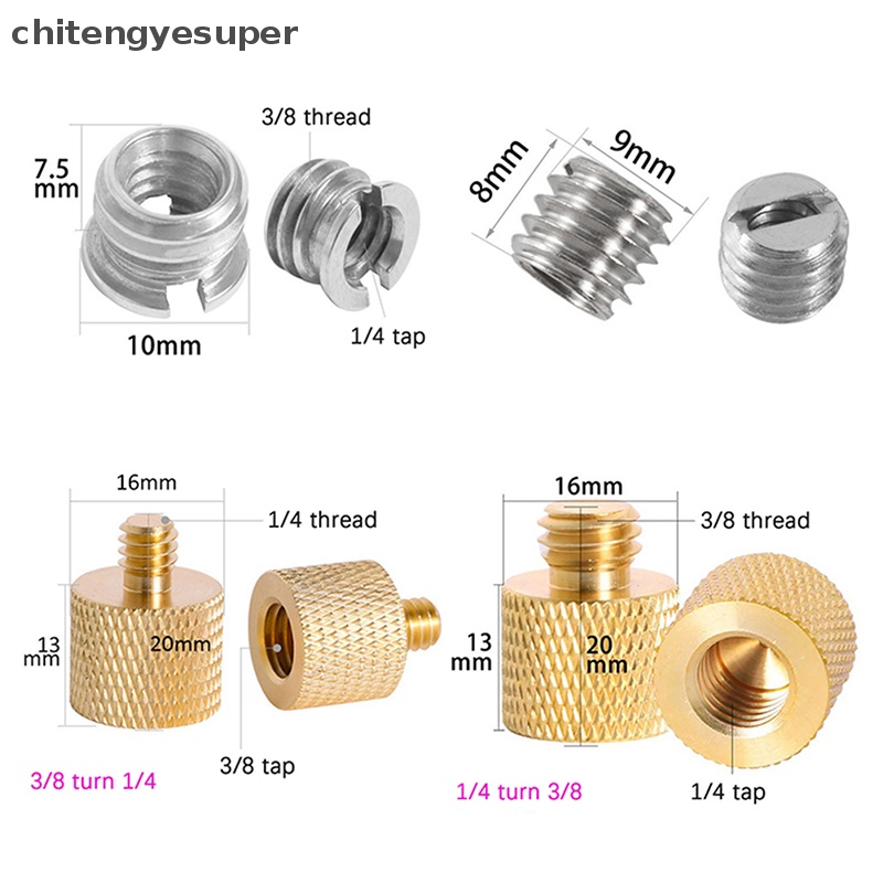 Đai Ốc Chuyển Đổi 5 / 8 Sang 3 / 8 Sang 1 / 4 Inch Tháo Gỡ Nhanh Cho Chân Máy Ảnh DSLR
