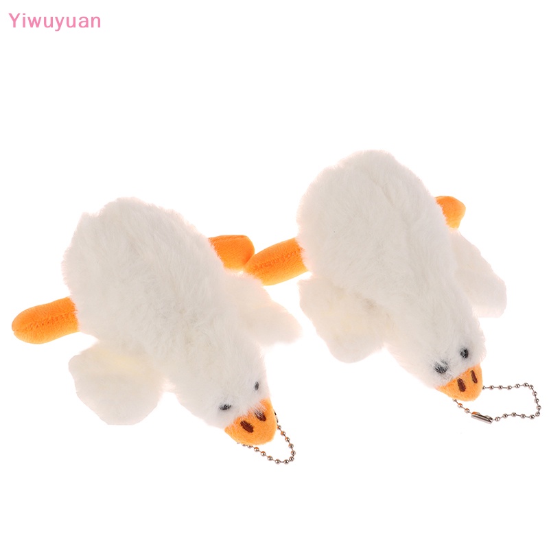 &lt; Yiwuyuan &gt; Móc Khóa Hình Ngỗng Trắng Nhồi Bông Mềm Mại Trang Trí Ba Lô / Túi Xách / Ô Tô Quà Tặng Trẻ Em