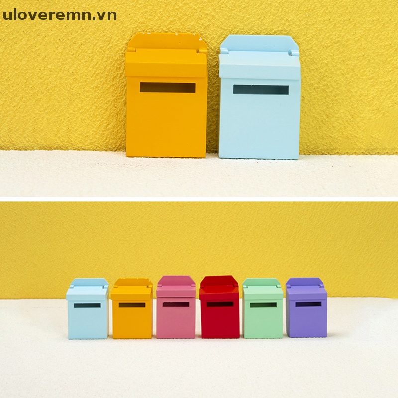 1 Mô Hình Thùng Thư mini Màu Sắc Trang Trí Nhà Búp Bê