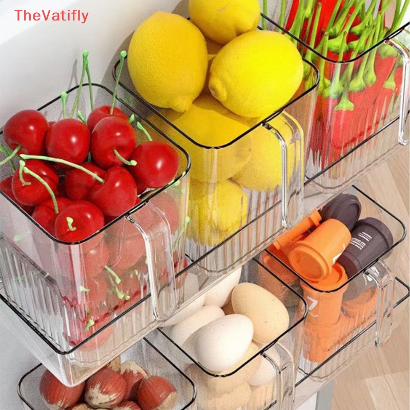 Hộp Đựng Thực Phẩm Trong Suốt Chống Mài Mòn Có Tay Cầm Tiện Dụng Tấm Lót Tủ Lạnh Tiện Dụng Chất Lượng Cao