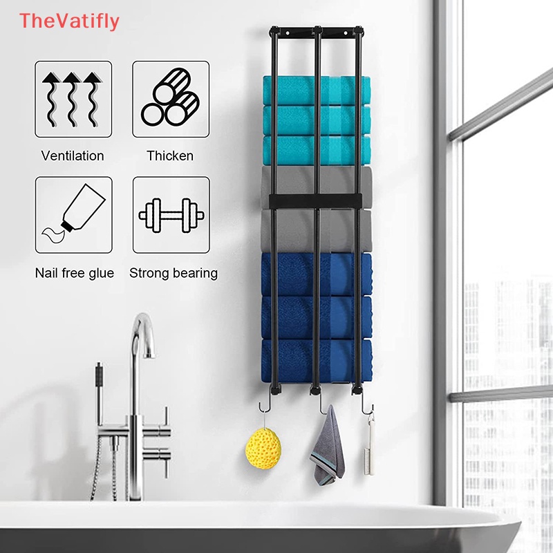 [Thevalifly] Giá Treo Khăn Cuộn 3 Thanh Nâng Cấp Cho Phòng Tắm