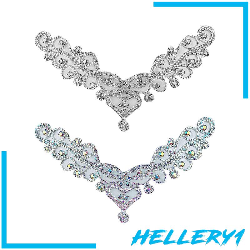 1 [Hellery1] Miếng Dán Cổ Áo Đính Kim Cương Giả Thủ Công DIY