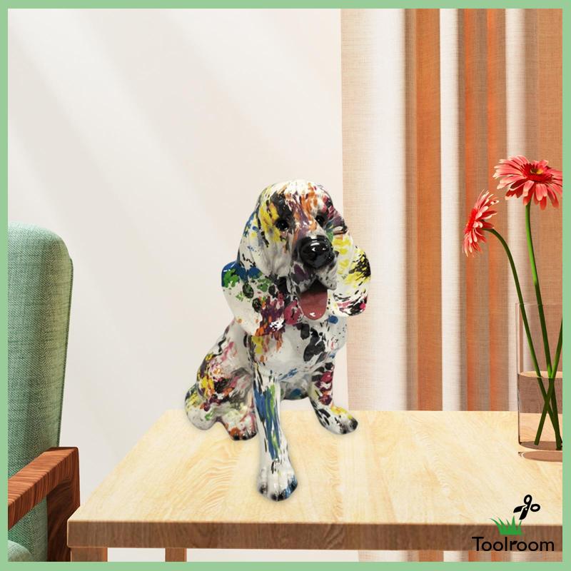 Mô Hình Tượng Chú Chó Nhiều Màu Sắc Dùng Trang Trí Nhà Cửa