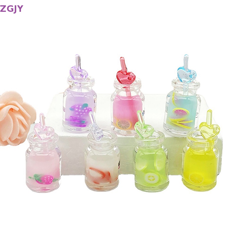 Set 5 Cốc Uống Nước Mini Bằng Nhựa Resin Dạ Quang Dễ Thương Kèm Ống Hút Trang Trí Xe Hơi Màu Sắc Ngẫu Nhiên