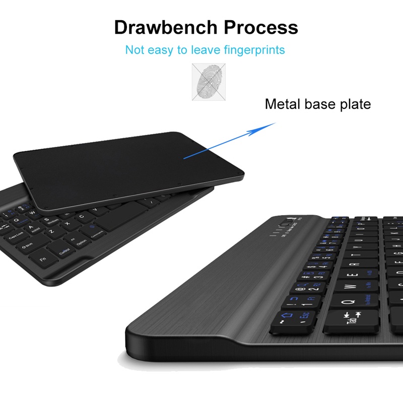 Ultra Bàn Phím Bluetooth Không Dây Siêu Mỏng 7 Màu Có Thể Sạc Lại Cho iPad Tablet Laptop Phone