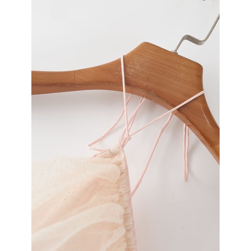 Uibey Đầm Lưới Cổ Treo 5030