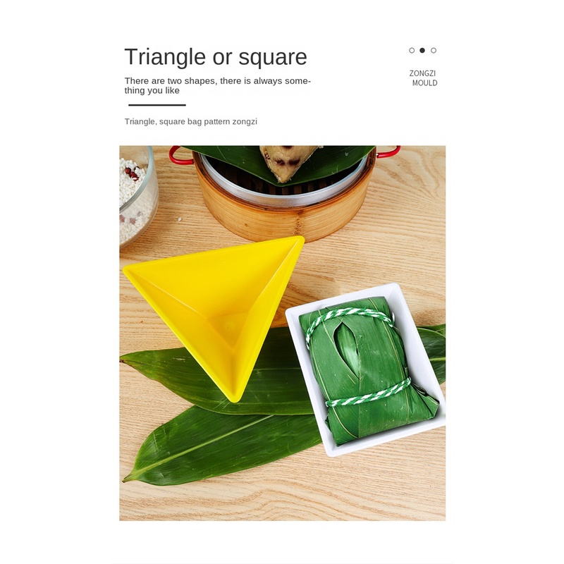 Dragon Boat Festival zongzi Khuôn tam giác bốn góc gói zongzi tạo tác Tiện Ích Nhà Bếp Gói Nhanh zongzi mô hình nhựa hình tam giác công cụ nướng