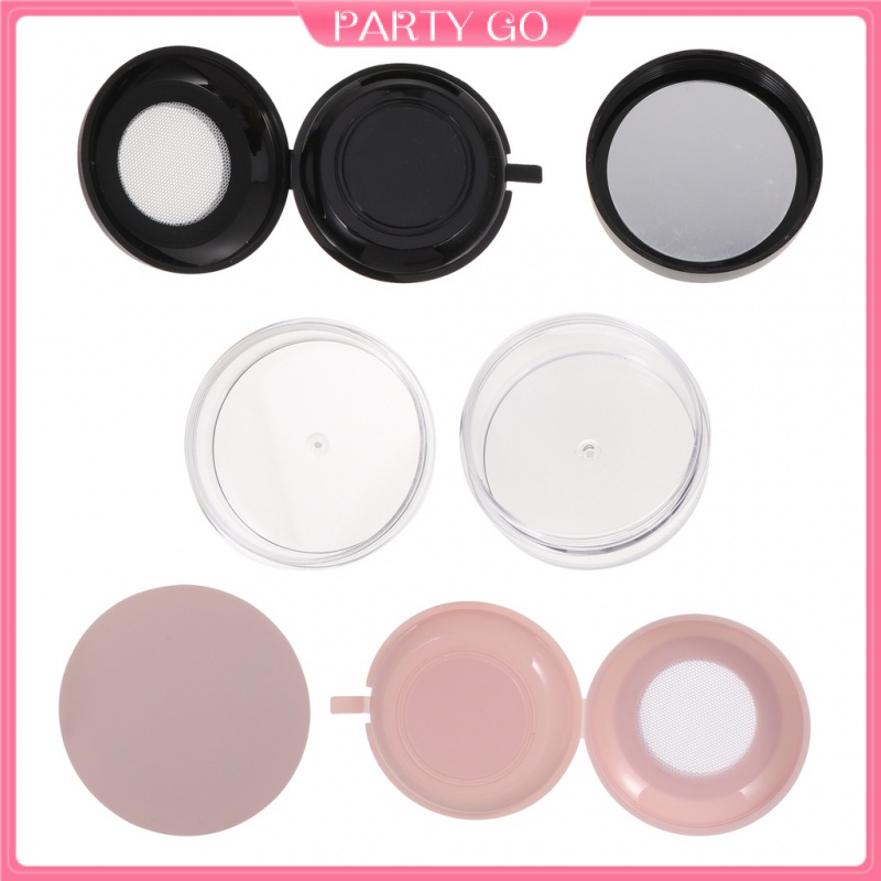 Set 2 Hộp Rỗng Tròn Đựng Phấn Trang Điểm Para Maquillaje De Mujer