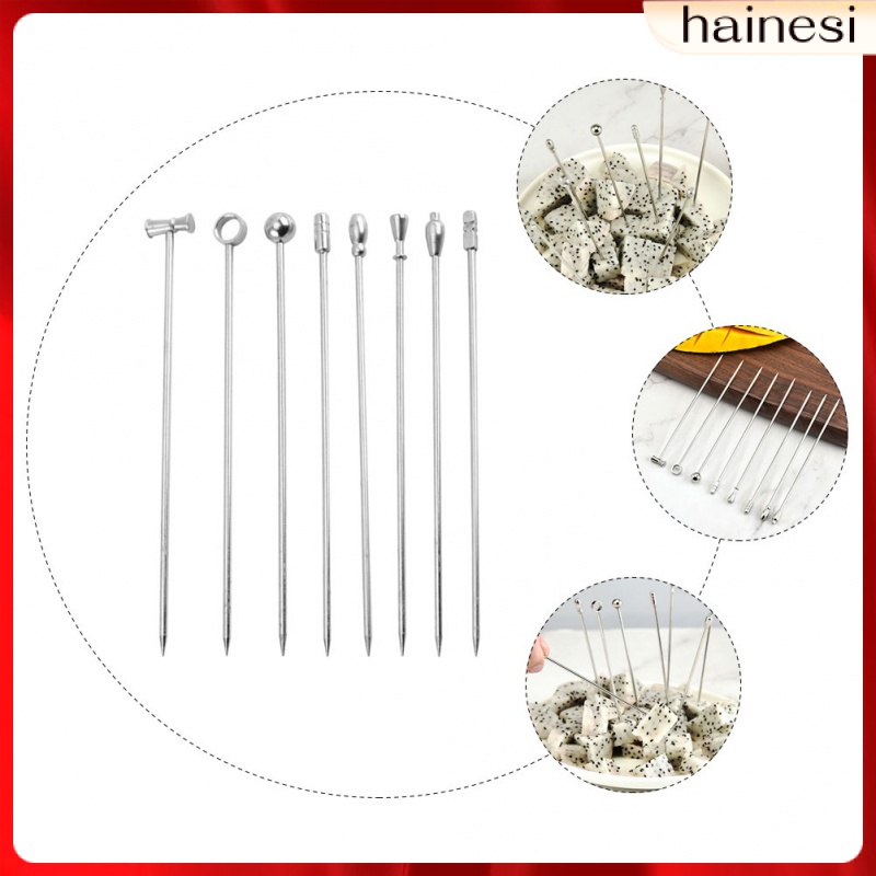 Set 8 Que Khuấy Bằng Thép Không Gỉ Làm Bánh Sandwich