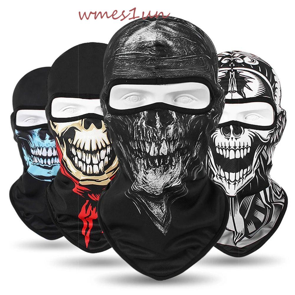 Mũ Trùm Đầu Kiêm Mặt Nạ Chống Nắng Thoáng Khí In Họa Tiết Đầu Lâu WMES15H