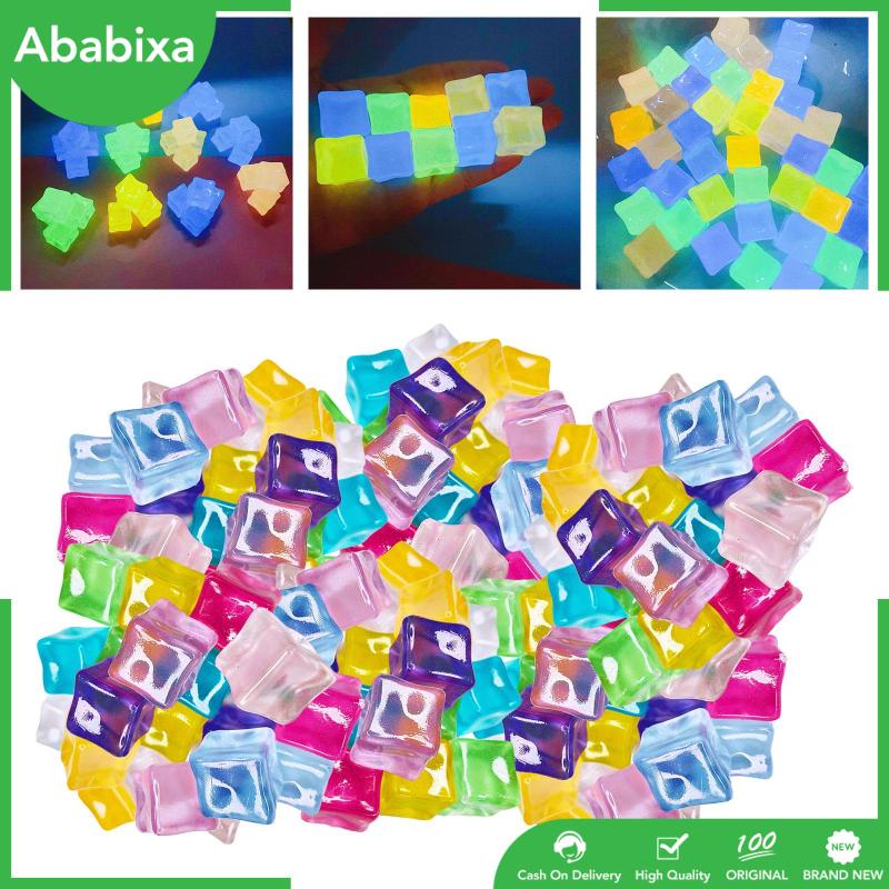 [Ababixa] 184 Viên Đá Acrylic Phát Sáng Trong Bóng Tối Trưng Bày Bể bơi / Đạo Cụ Chụp Ảnh Sự Kiện