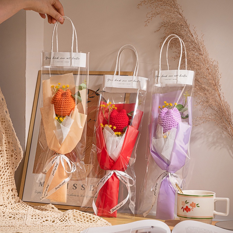 Túi Đựng Quà Trong Suốt Họa Tiết Hoa Xinh Xắn