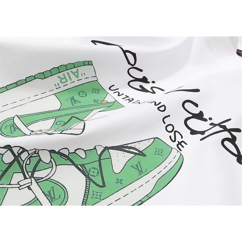 L &amp; V 88- Áo Thun Bóng Rổ Da Tay Ngắn In Logo Thỏ Phun Kỹ Thuật Số Phiên Bản Giới Hạn Cho Nam Và Nữ