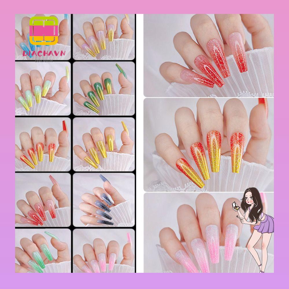Set 24 Móng Tay Giả Hình Chữ T Che Phủ Toàn Diện