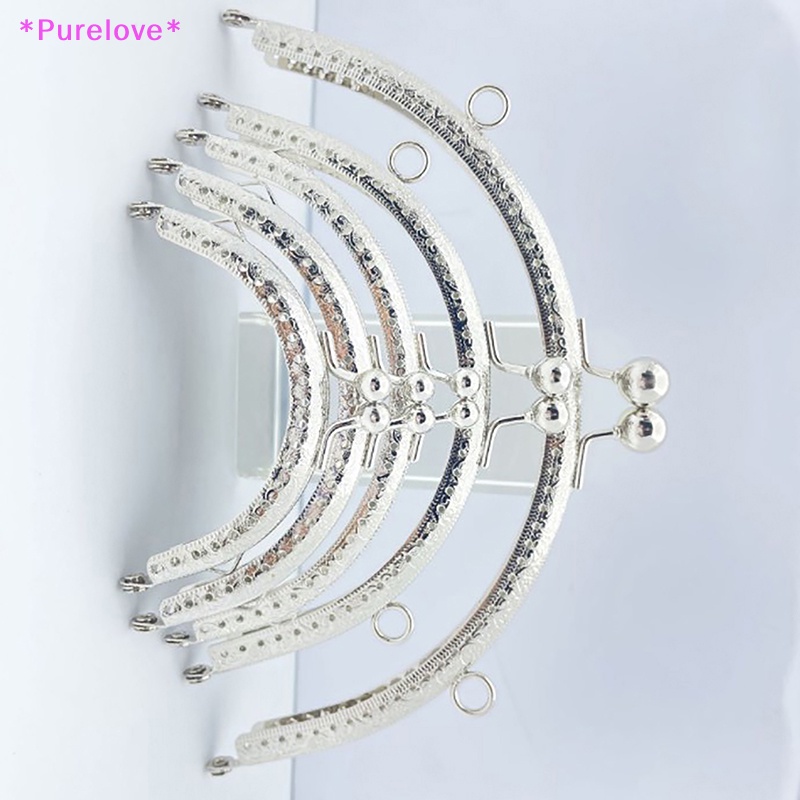 1 Khung Khóa Túi Xách Bằng Bạc Bóng 8.5 / 10.5 / 12.5 / 15.5CM DIY Mới
