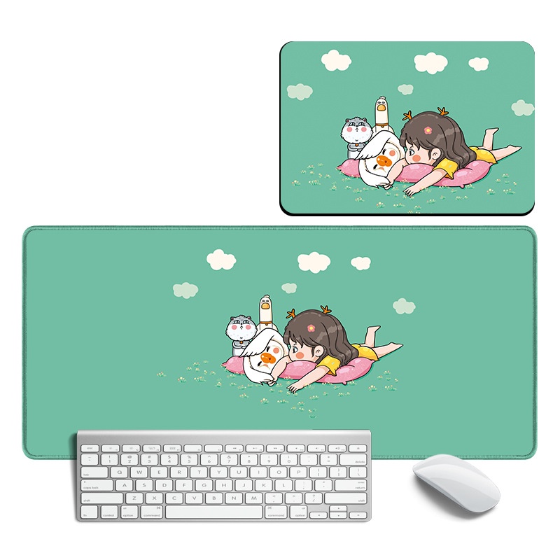 Miếng Lót Chuột Và Bàn Phím Máy Tính Không Trơn Hình Minh Họa Nhỏ Dễ Thương