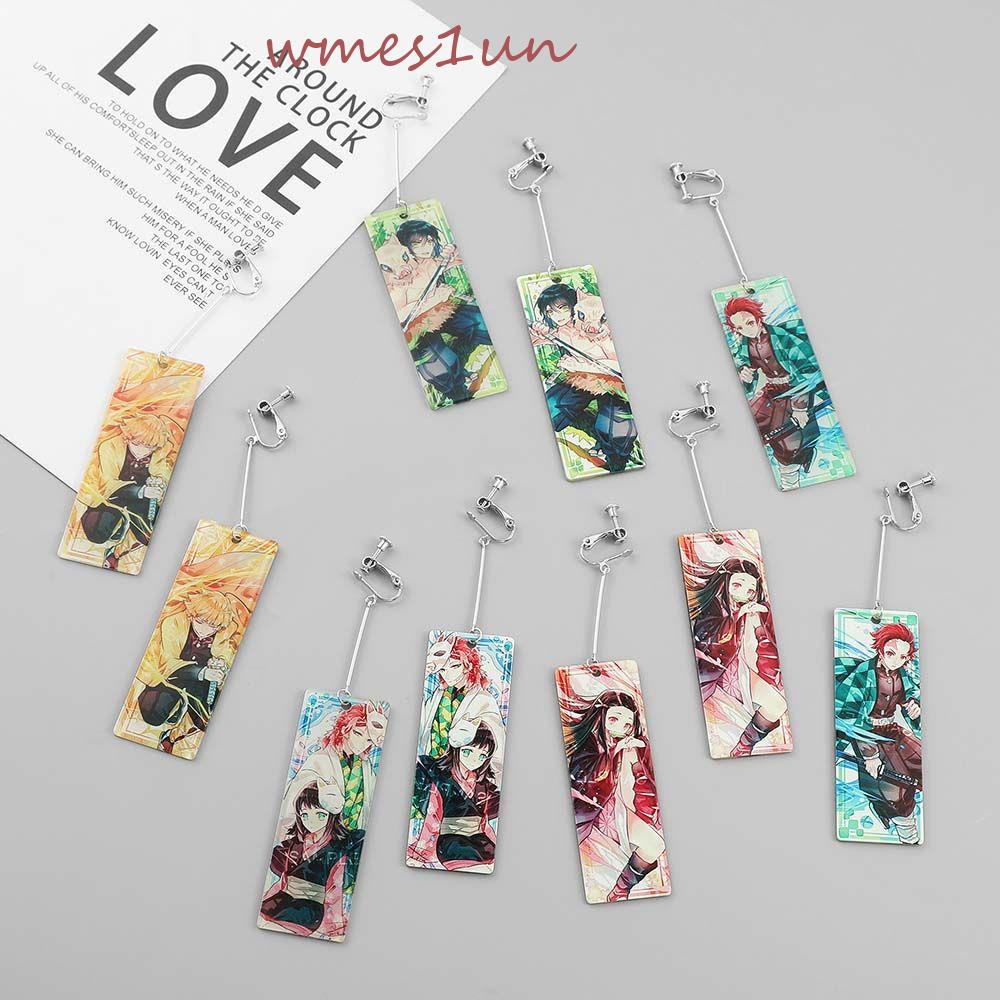 Bông Tai Dáng Dài Họa Tiết Hoạt Hình Demon Slayer 15H Thời Trang Cho Nam Và Nữ