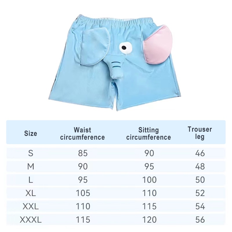 Quần đùi lợn màu hồng hoạt hình mũi voi bay dễ thương mùa hè quần ngủ cặp đôi sang trọng sáng tạo cho nam và nữ
