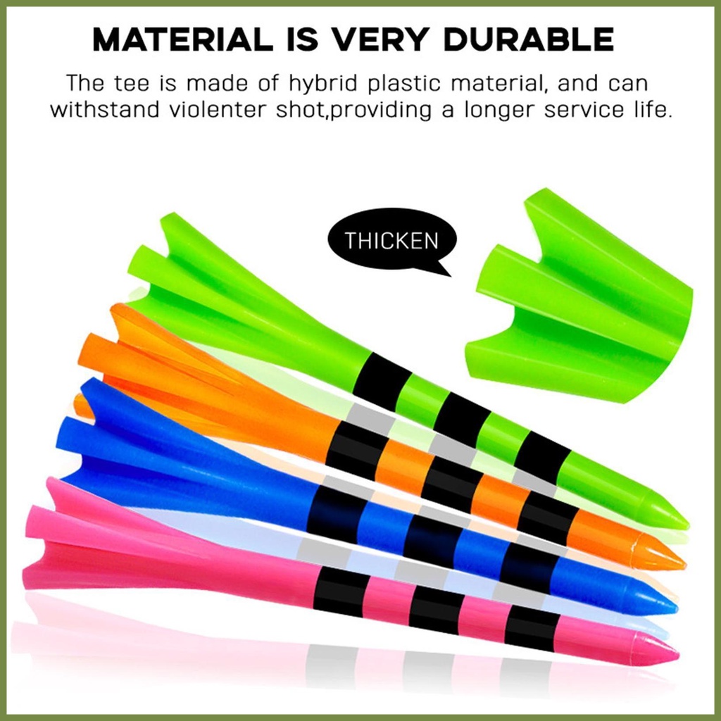 Set 20 Tee Golf Chuyên Nghiệp 70mm / 83mm Thiết Kế 5 Khớp Nối