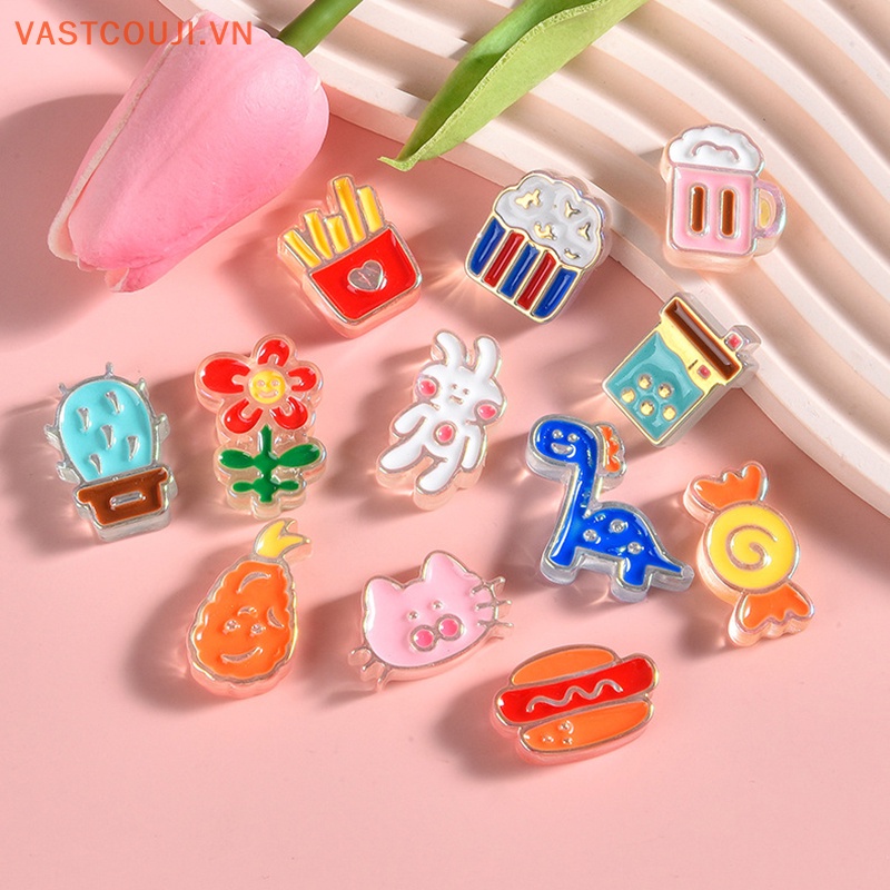 Set 10 Phụ Kiện Trang Trí Điện Thoại Mô Phỏng Diy VASTJI