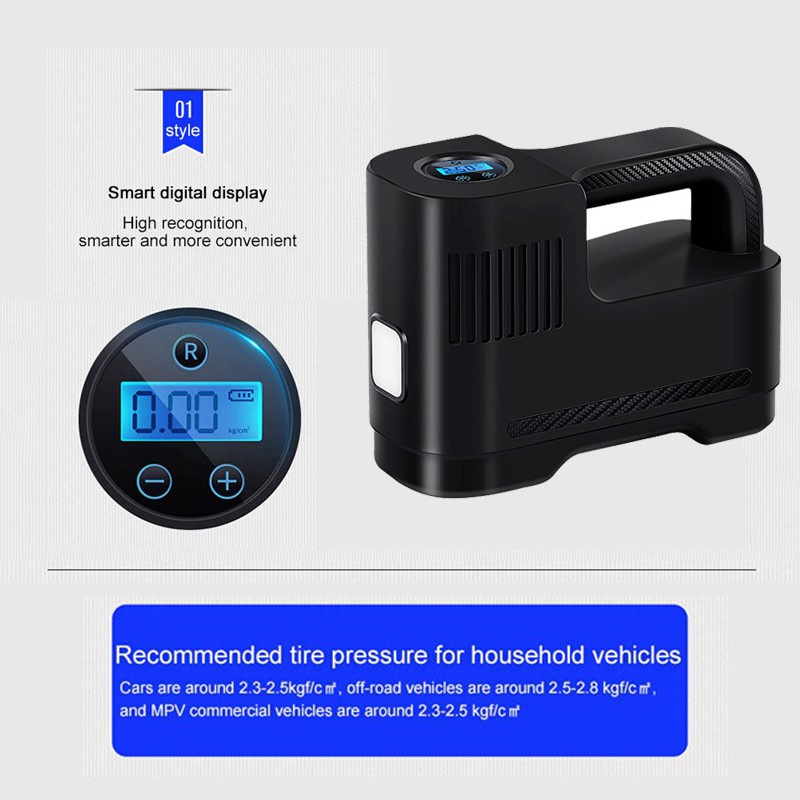 Máy Bơm Lốp Xe Không Dây, Tiết Kiệm Thời Gian Và Sức Lực, Máy Bơm Xe Máy Bằng Điện Công Suất Cao, Tự Ngắt Tiện Lợi