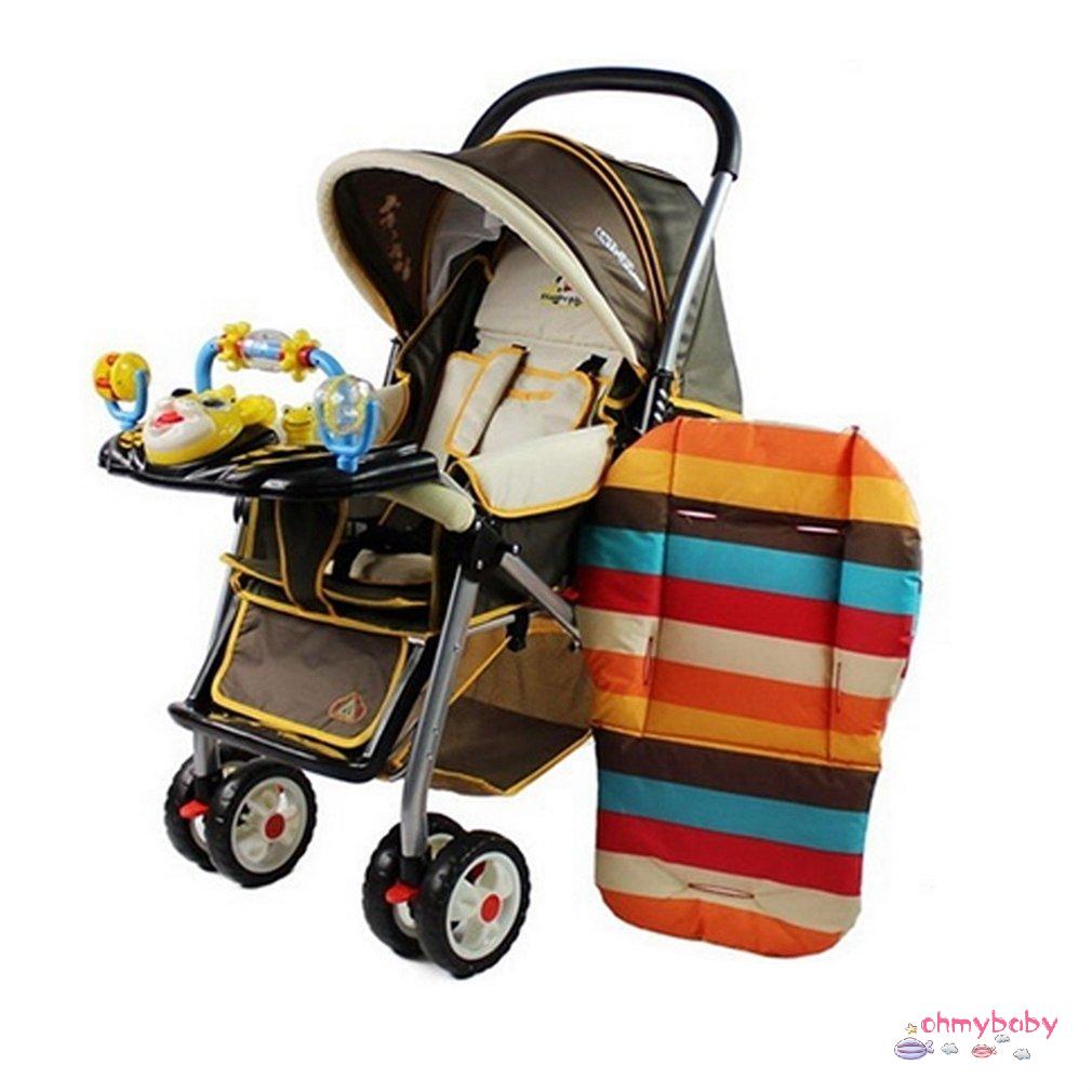 [InStock] Di Động Xe Đẩy Cho Bé Miếng Cotton Sọc Ô Tô Chống Thấm Nước Phụ Kiện Pram Rainbow Thảm Dày [Z/10]