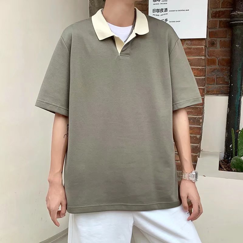 Set Đồ Mùa Hè 2 Món Gồm Áo Thun POLO Tay Cộc Phong Cách Hong Kong Cho Nam