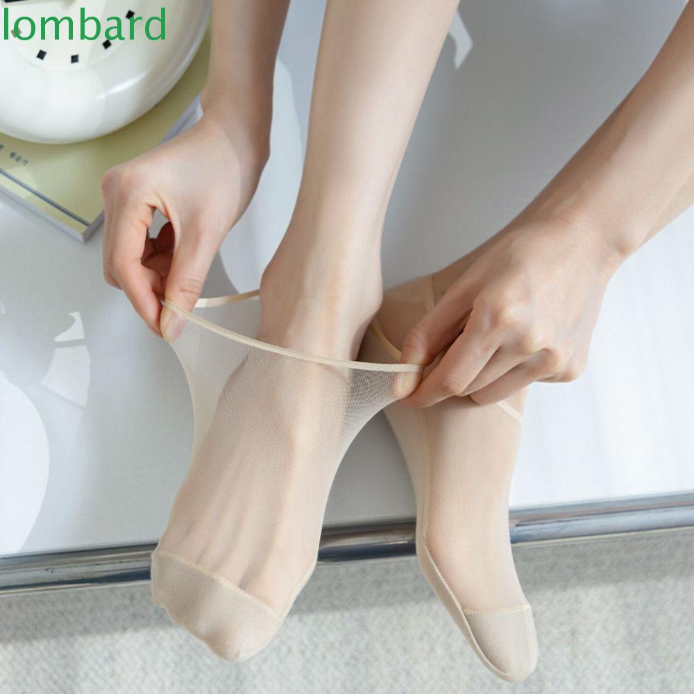 Vớ Thuyền Vải Lụa Lạnh Trong Suốt Co Giãn Thấm Hút Mồ Hôi Thời Trang Mùa Hè Cho Nữ