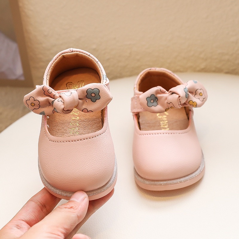 <HOT HOT>Giày công chúa đế mềm đính nơ thoáng khí phong cách Hàn Quốc  xinh xắn cho bé gái