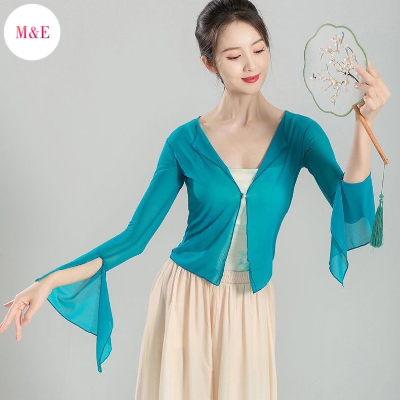 Trang Phục Múa Truyền Thống Trung Hoa Đính Nút Ngọc Trai Phong Cách Dân Tộc Mới 2023