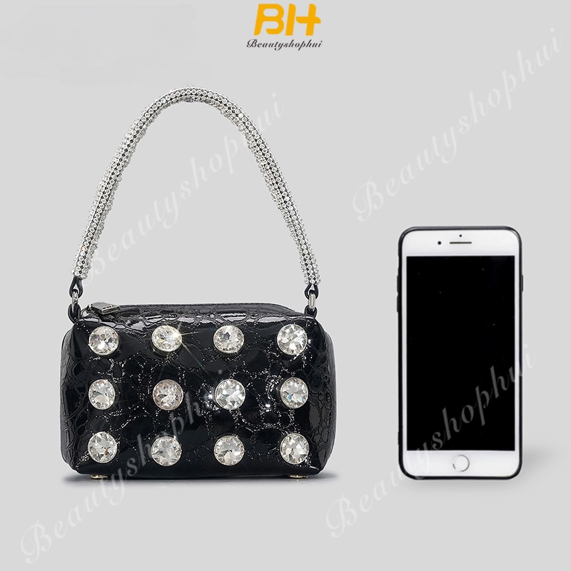 Túi Xách Da Bò Phối Dây Xích Sang Trọng Cho Nữ