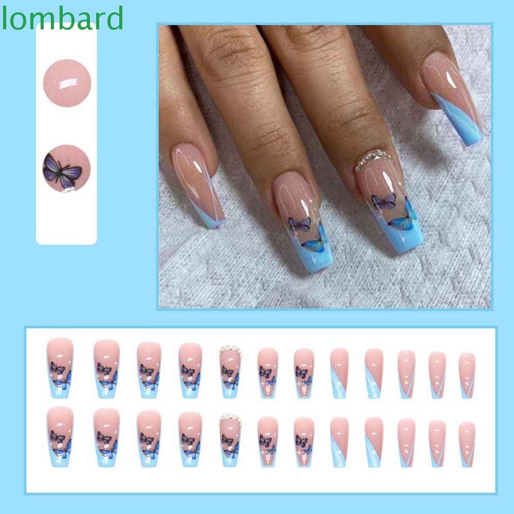 Móng Tay Giả Hình Bướm Thời Trang Pháp Độc Đáo