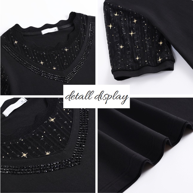 Áo Thun Tay Ngắn Phối Lưới 6 Màu Plus Size Cho Nữ