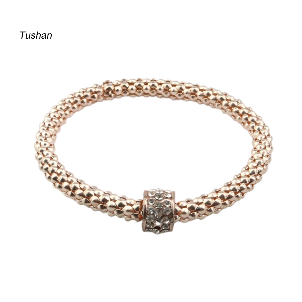 Set 3 Vòng Tay Hợp Kim Đính Đá Thời Trang Cho Nữ