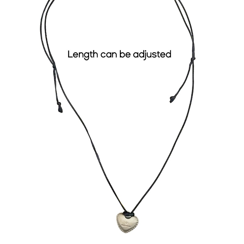 Yoi Vòng cổ Hình Trái Tim Dây Sáp Xương Quai Xanh Có Thể Điều Chỉnh Khí Chất Niche Hàn Quốc Cho Nữ Sinh