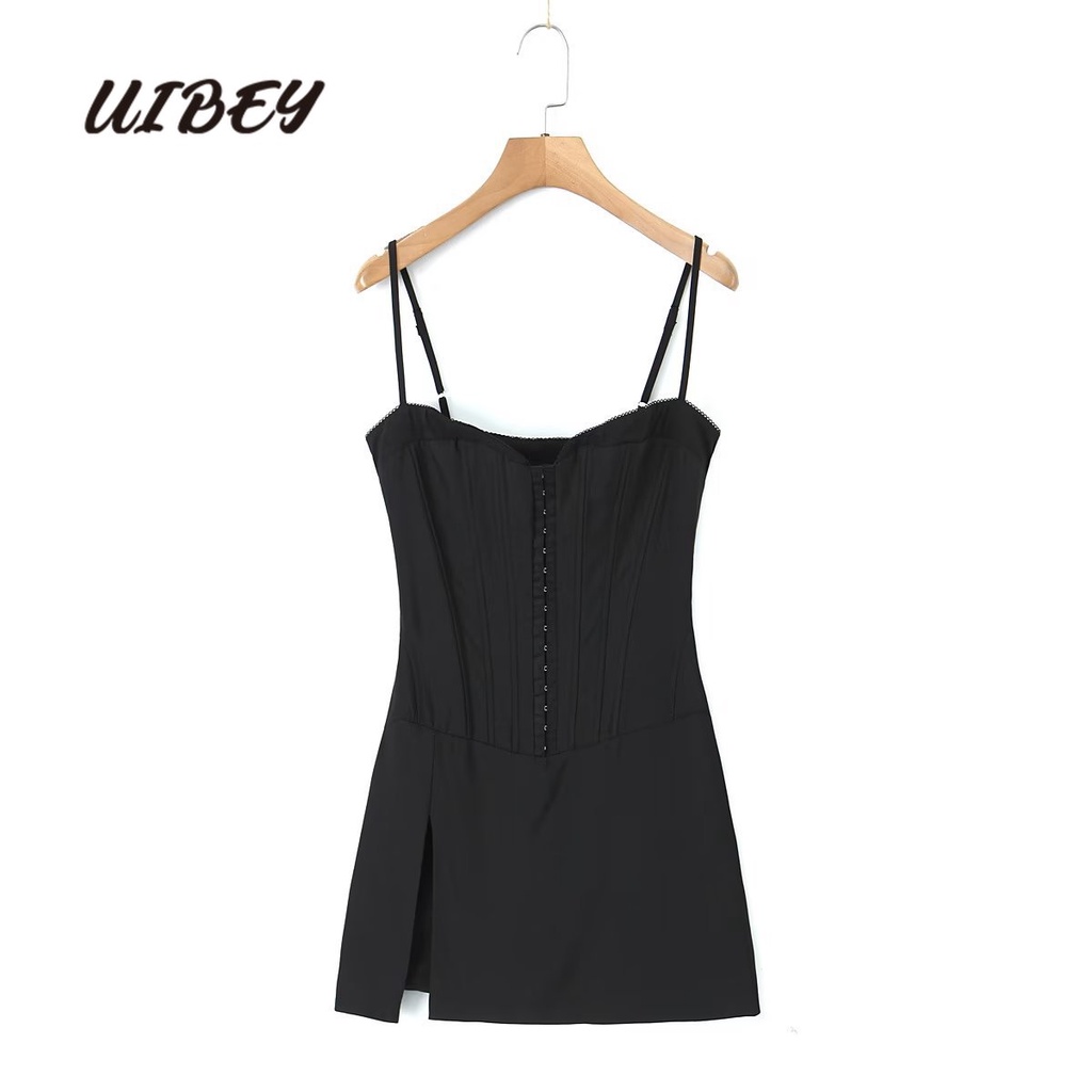 Uibey Đầm Ôm Eo Màu Trơn Thời Trang Cho Nữ 6281