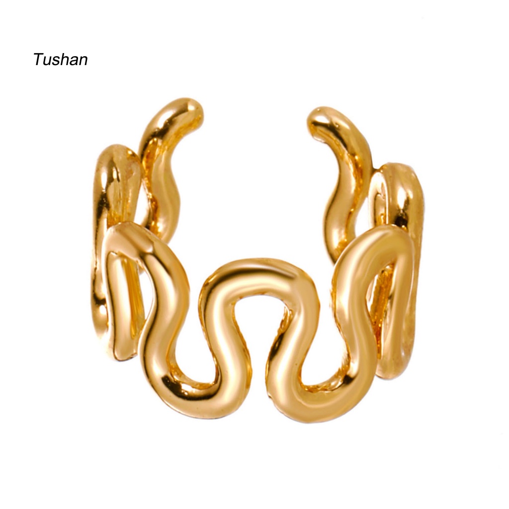 1 Khuyên Kẹp Vành Tai Chữ C Không Cân Xứng Thời Trang