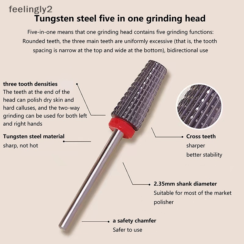 Đầu Mài Móng Bằng Cacbua Chuyên Dụng Cho Trang Trí Móng Tay