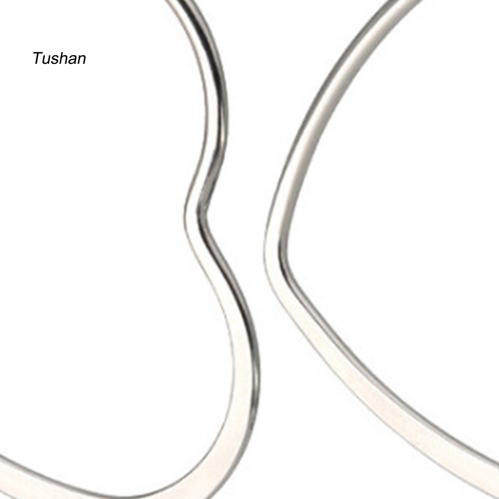 1 Đôi Bông Tai Tròn Màu Trơn Không Dễ Phai Thời Trang Dành Cho Nữ