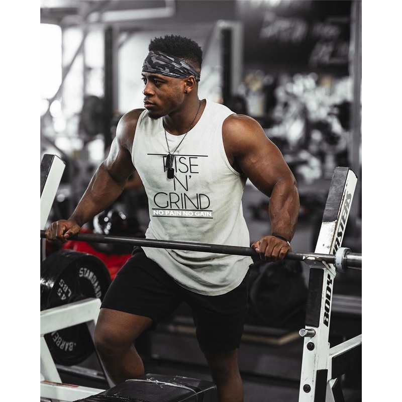 Áo Thun Ba Lỗ Cổ Tròn Phối Lưới Nhanh Khô Thời Trang Tập Gym Cho Nam