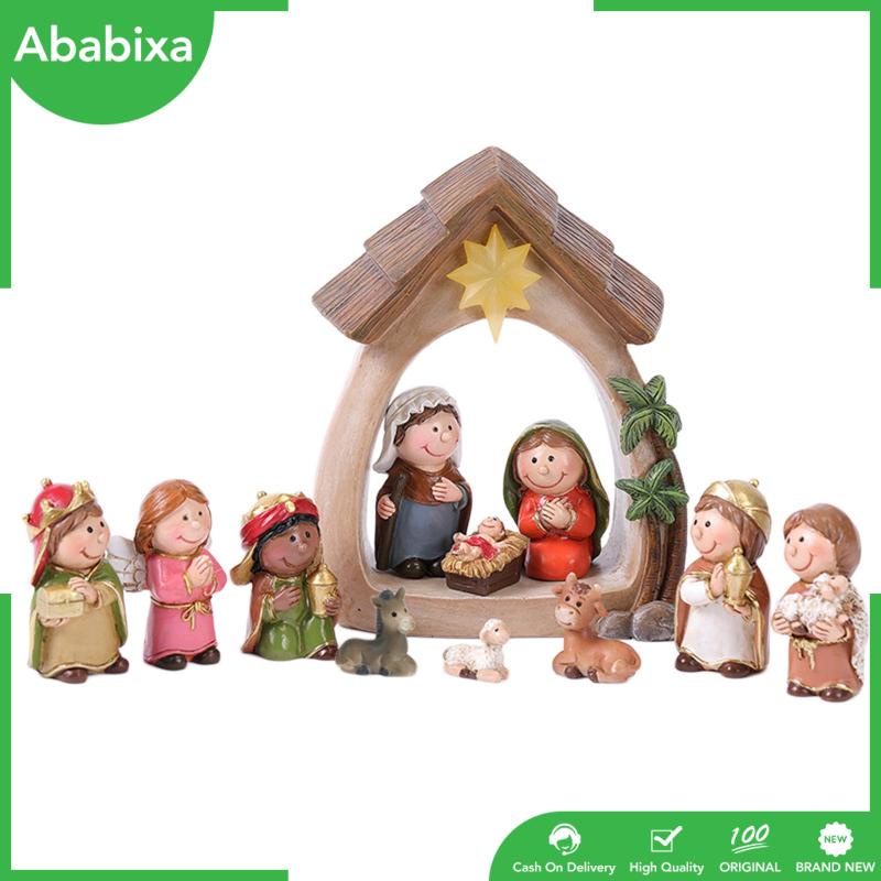 [Ababixa] X Mô Hình Nhân Vật Phim Tôn Giáo Manger Group Bằng Nhựa Resin Nhẹ Để Bàn Sưu Tầm Lò Sưởi Cho Bé