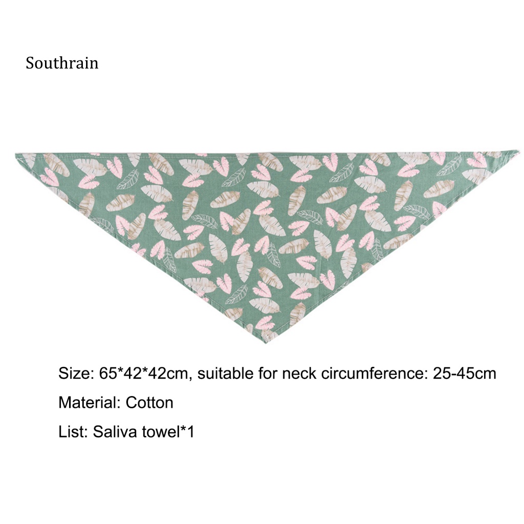 Khăn Yếm Tam Giác Bằng Vải Cotton In Họa Tiết Thời Trang Có Thể Điều Chỉnh Cho Thú Cưng