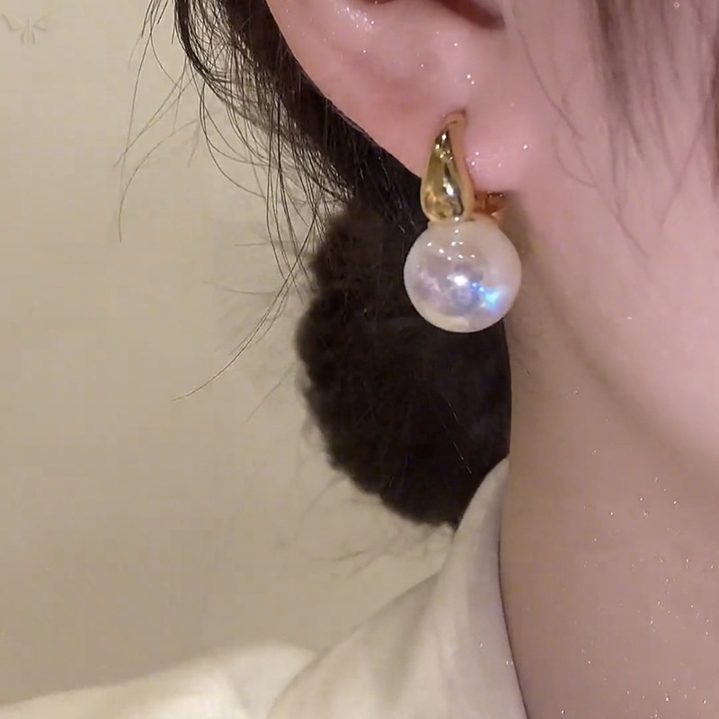 Bông Tai Đính Ngọc Trai Cao Cấp Sang Trọng Phong Cách Pháp