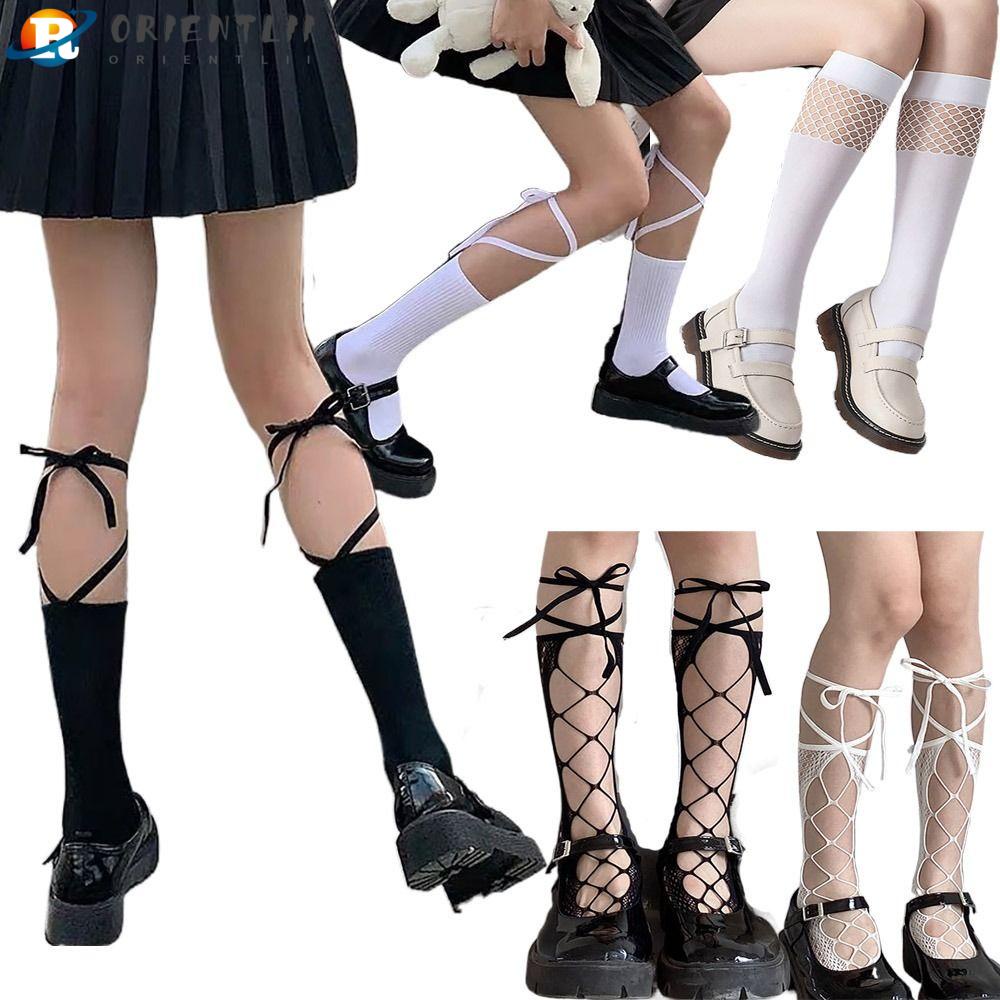 Tất Lưới Giữ Ấm Chân Đan Chéo Thời Trang Cho Nữ