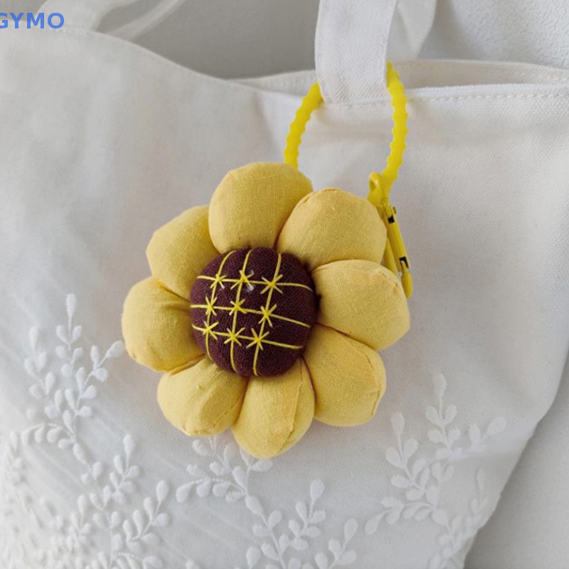 Móc Khóa Hình Hoa Hướng Dương Chất Liệu Cotton Lanh Dành Cho Nữ