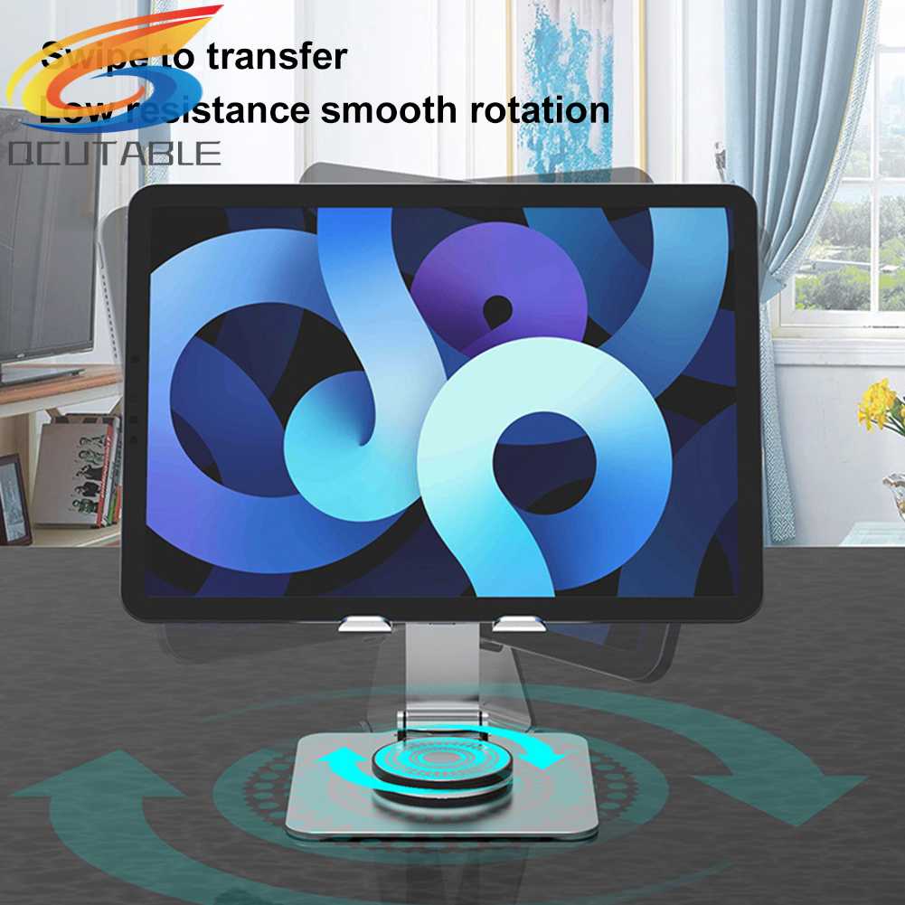 Giá Đỡ Điện Thoại / Máy Tính Bảng Bằng Hợp Kim Nhôm Xoay 360 Độ Để Bàn
