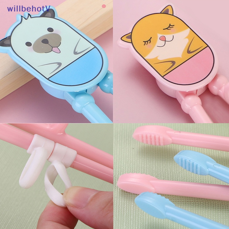 1 Cặp Đũa Tập Ăn Họa Tiết Hoạt Hình Có Thể Tái Sử Dụng Cho Trẻ Em