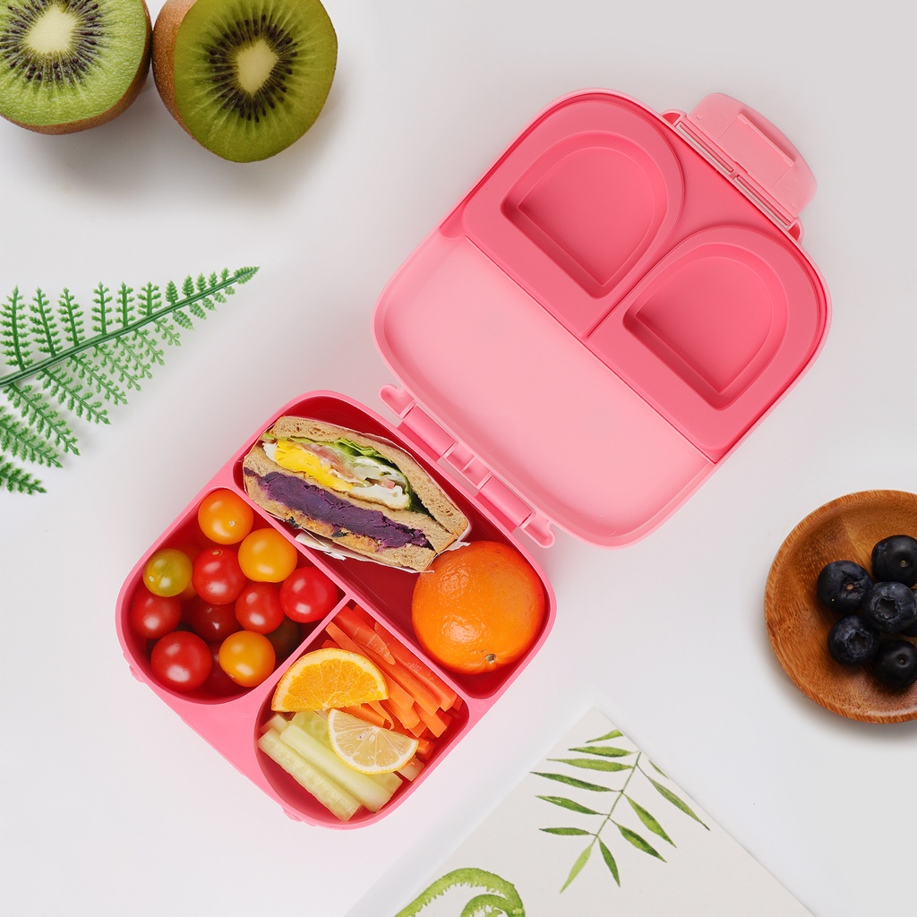 BUNNY CHILDREN'S BENTO BOX PLASTIC STUDENT LUNCH PORTABLE COMPARTMENTALIZED MICROWAVEABLE HEATING PICNIC CAMPING TRAVEL