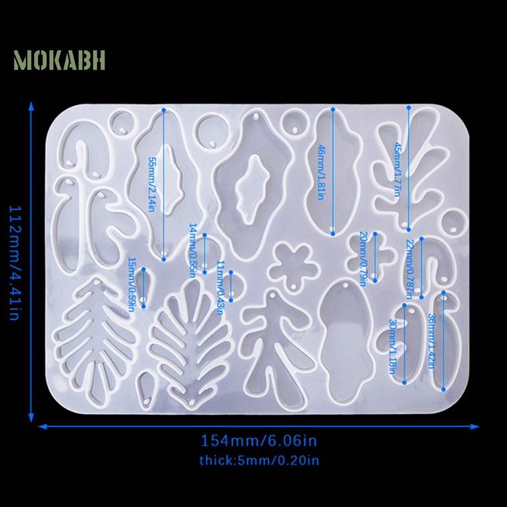 [Mới] Khuôn Silicone Làm Mặt Trang Sức Hình Học Nhiều Hình Dạng Chống Dính Dễ Dàng Tẩy Rửa