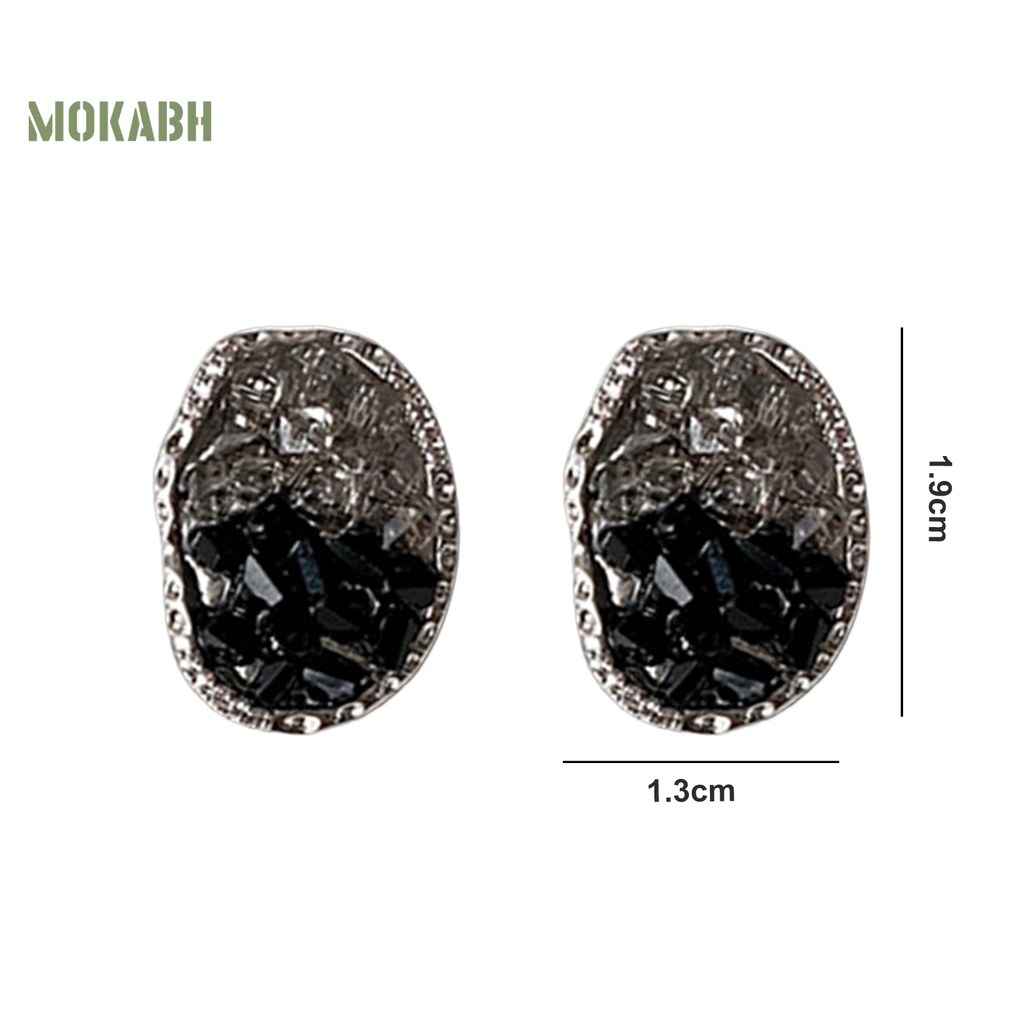 1 Đôi Bông Tai Hình Học Đính Đá Zircon Màu Gradient Dành Cho Nữ